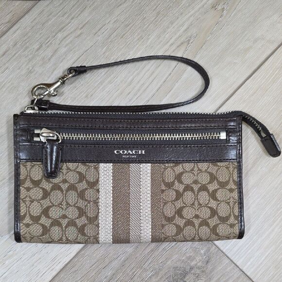 Coach Legacy Signature Stripe Candace Carryall with Wallet - Picture 5 of 14